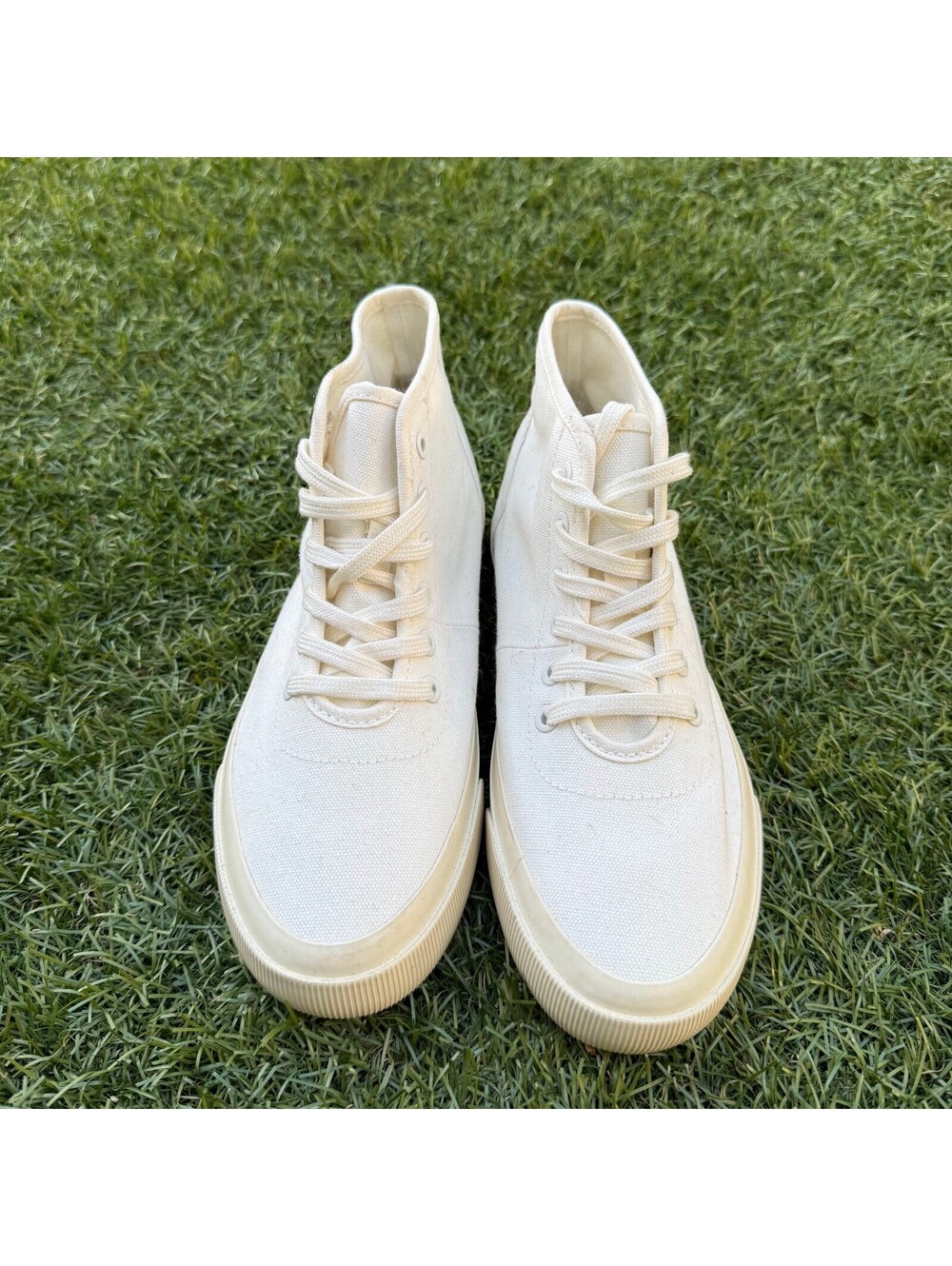 Everlane Canvas High Top Sneakers Off White NWOT